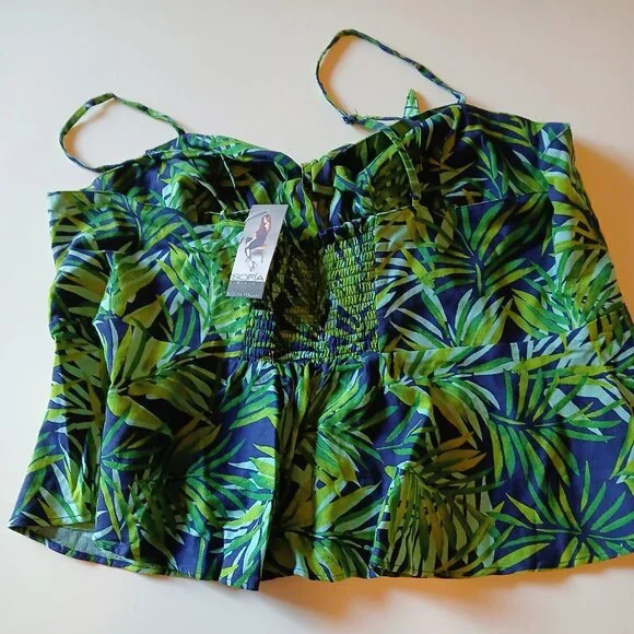 NWT SOFIA Vergara Tropical Peplum Top Women's 3XL - Picture 7 of 7